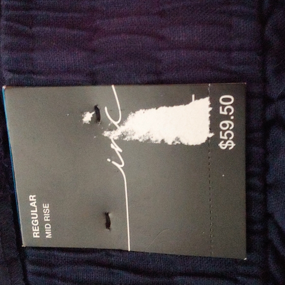 Navy Blue Pull On Shorts Belted Pockets XL - Picture 3 of 3